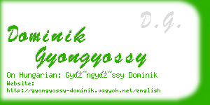 dominik gyongyossy business card